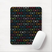 Colorful HIpster Glasses Black Muismat (Met muis)