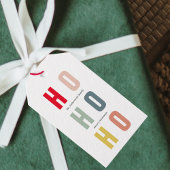 Colorful HOHOHO Kerstmis | PRETTIGE FEESTDAGEN Cadeaulabel