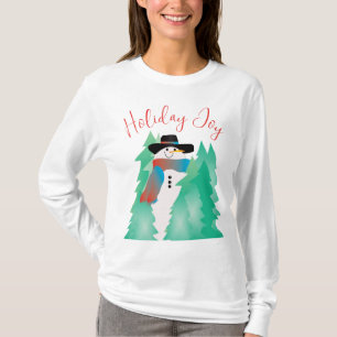 Colorful Holiday Snowman T-shirt