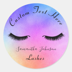 Colorful Hologram Rainbow Beauty Makeup Eyelash Ronde Sticker