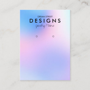 Colorful Holographic Trendy Earring Display Card Visitekaartje
