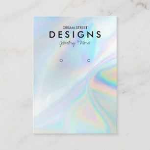 Colorful Holographic Trendy Earring Display Card Visitekaartje