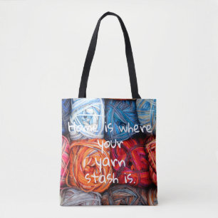 Colorful/Home is waar uw garen zich bevinden Tote Bag