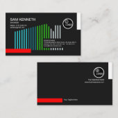 Colorful Home Structure Lines Engineer Visitekaartje (Voorkant / Achterkant)