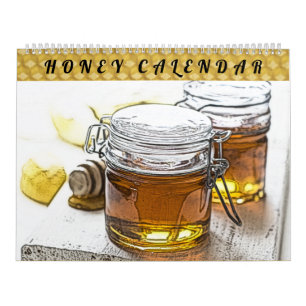 Colorful Honey Modern Art Prints Kitchen & Shop Kalender