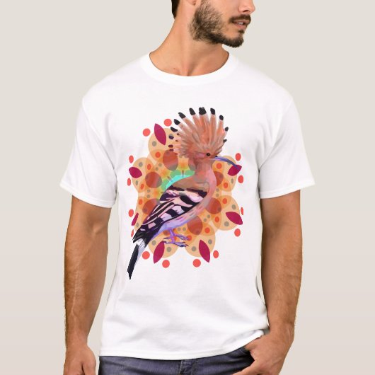 Colorful Hoopoe Bird T-shirt (Voorkant)