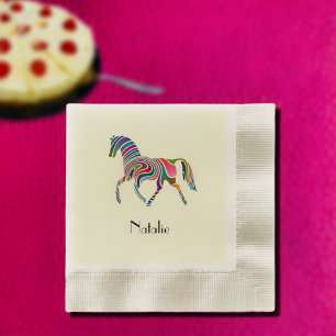 Colorful horse - add name name servet