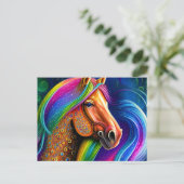 Colorful Horse Briefkaart (Staand voorkant)
