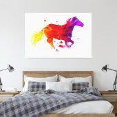 Colorful Horse Canvas Afdruk (Insitu (Slaapkamer))