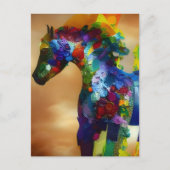 Colorful Horse Collage Briefkaart (Voorkant)