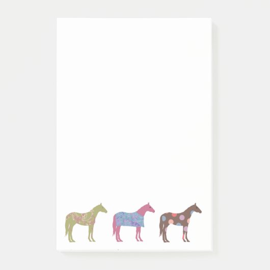 Colorful Horse Pattern Post-it® Notes (Voorkant)