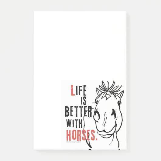 Colorful Horse Pattern Post-it® Notes (Voorkant)