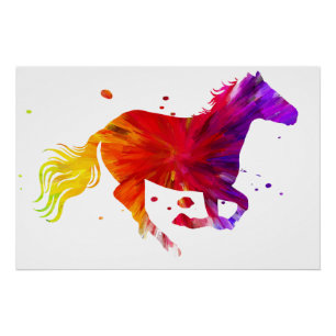 Colorful Horse Perfect Poster