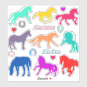 Colorful Horse Sticker (Vel)