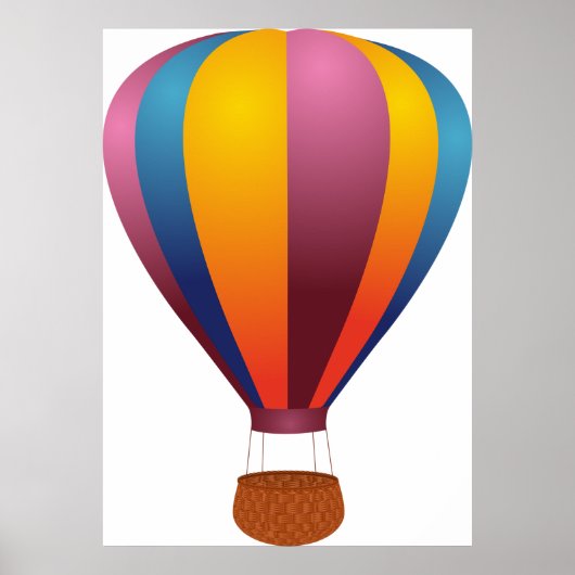 Colorful Hot Air-ballon Poster (Voorkant)