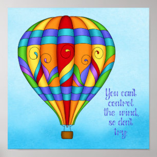 Colorful Hot Air-ballon Poster