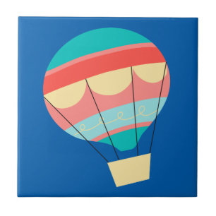 Colorful Hot Air-ballon Tegeltje