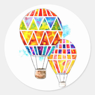 Colorful Hot Air-ballonnen Ronde Sticker