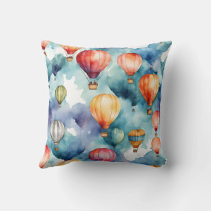 Colorful Hot Air-ballonpatroon Kussen