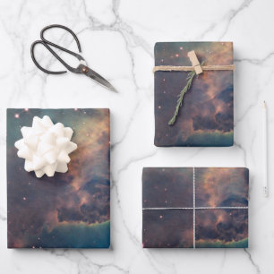 Colorful Hubble Space Telescope Carina Nebula Canv Inpakpapier Vel