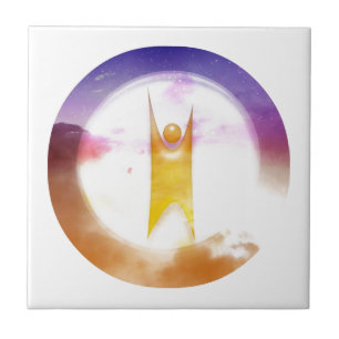 Colorful Humanisme-symbool Tegeltje