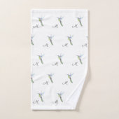 Colorful Hummingbird waterverf Monogram initiaal Bad Handdoek (Handdoek)
