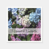 Colorful Hydrangea Flowers Wedding Servet (Voorkant)
