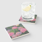 Colorful Hydrangea Stenen Onderzetter (Zijkant)