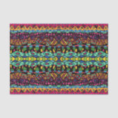 Colorful Hypnotic Geometric Abstract Art Patroon Tissuepapier (Voorkant)
