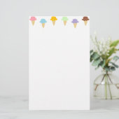 Colorful Ice Cream Cones Briefpapier (Staand voorkant)