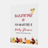 Colorful Ice Cream Sweet Baby Shower Welcome Acryl Bord (Hoek)