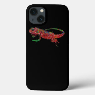 Colorful Iguana Gift Lizards Lover and Owner Gift iPhone 13 Hoesje