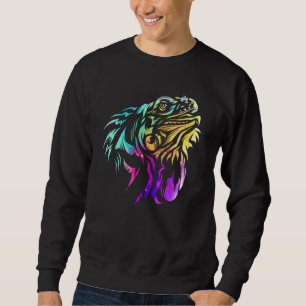 Colorful Iguana Lizard Art Reptile Tropical Animal Trui