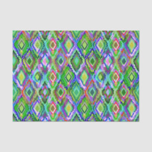 Colorful Ikat Tribal Geometric Pattern 2 Tissuepapier