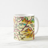 Colorful Illustrated Arizona Carte Mug (Devant droit)