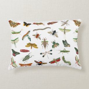Colorful  Insect Illustrator Patroon Accent Kussen