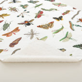 Colorful  Insect Illustrator Patroon Sherpa Deken (3/4)