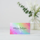 Colorful Iridescent Background | Salon Scissors Visitekaartje (Staand voorkant)