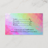 Colorful Iridescent Background | Salon Scissors Visitekaartje (Achterkant)