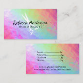 Colorful Iridescent Background | Salon Scissors Visitekaartje (Voorkant / Achterkant)