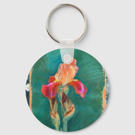 Colorful Iris Flower Sleutelhanger (Voorkant)