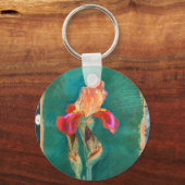 Colorful Iris Flower Sleutelhanger (Voorkant)