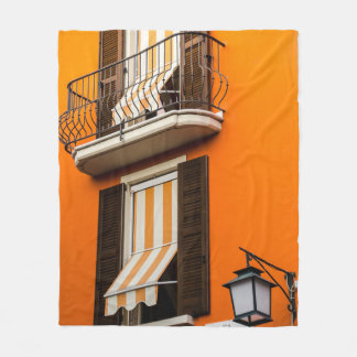 COLORFUL ITALIAANSE FACADE EN WINDOWS FLEECE DEKEN