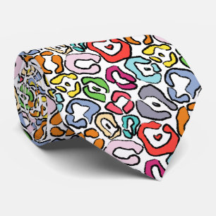Colorful Jaguar Skin Background Stropdas