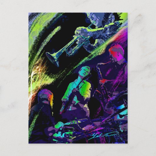 Colorful Jazz Briefkaart (Voorkant)