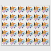 Colorful Jazz Modern Art Design Cadeaupapier (Vlak)