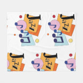 Colorful Jazz Modern Art Design Fleece Deken (Voorkant (Horizontaal))