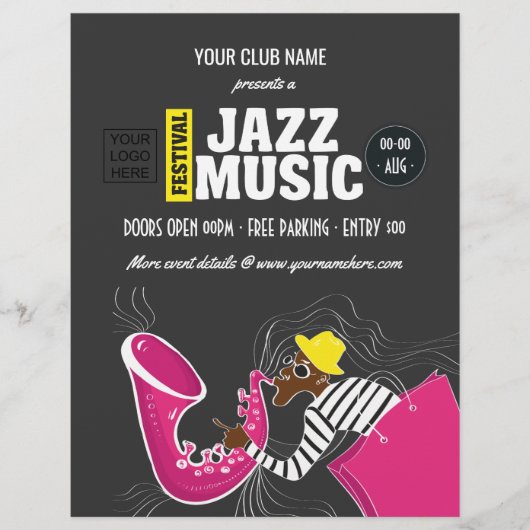 Colorful Jazz Music Festival Flyer (Voorkant)