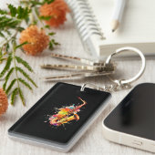 Colorful Jazz Saxophone Sleutelhanger (Voorkant Rechts)