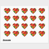 Colorful jellybean snoep hart sticker (Vel)